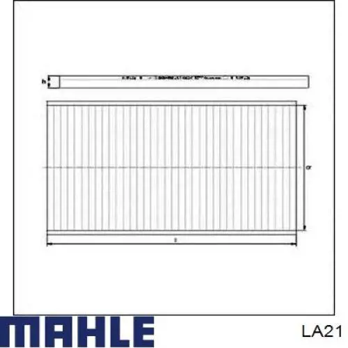 Фільтр повітряний обігрівача Mahle Original LA21 ціна, від 4.67 USD
