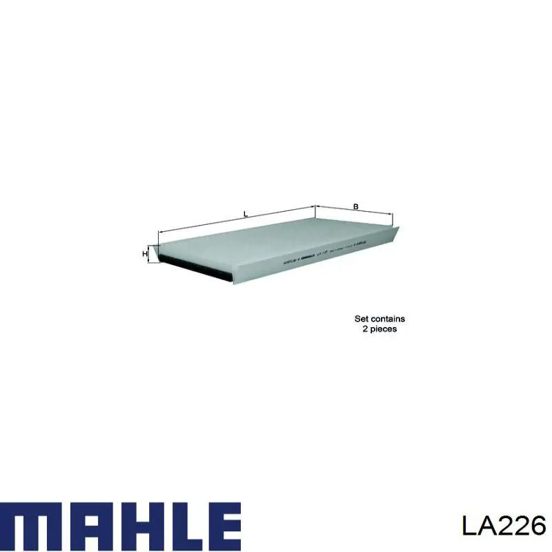 Фільтр повітряний обігрівача Mahle Original LA226 ціна, від 5.17 USD