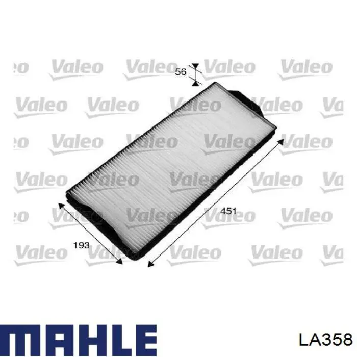 LA358 Mahle Original Внутрішньосалонний фільтр