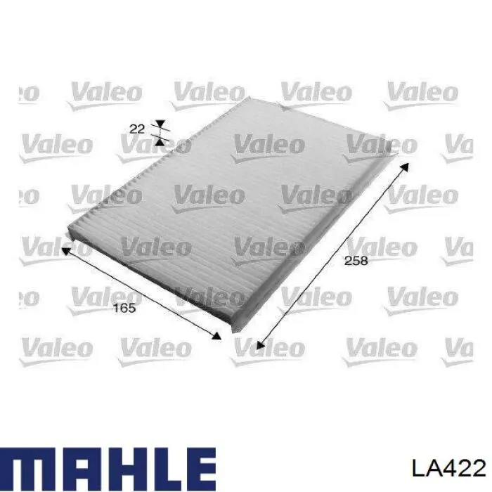 Фільтр повітряний обігрівача Mahle Original LA422 ціна, від 5.16 USD