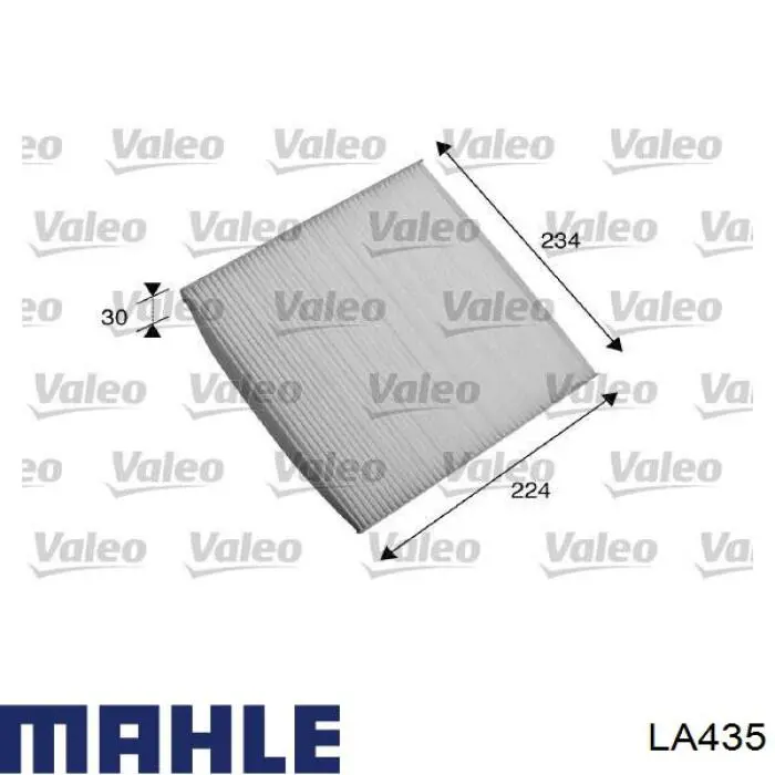 LA435 Mahle Original Внутрішньосалонний фільтр