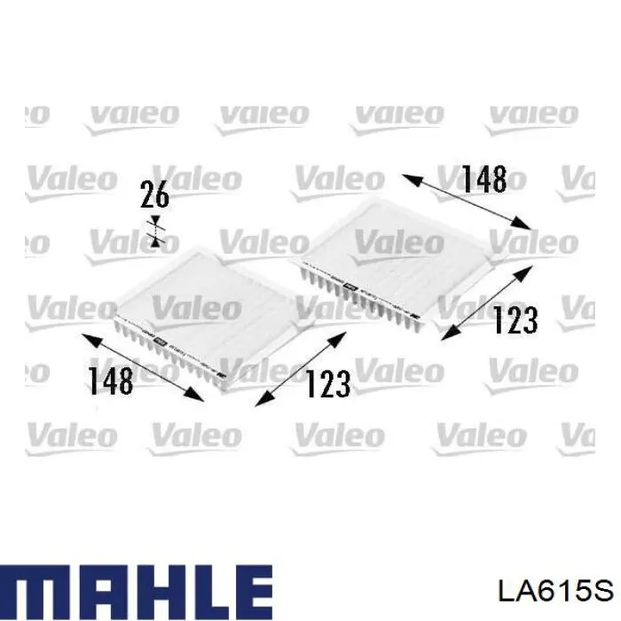 Фільтр повітряний обігрівача Mahle Original LA615S ціна, від 32.36 USD