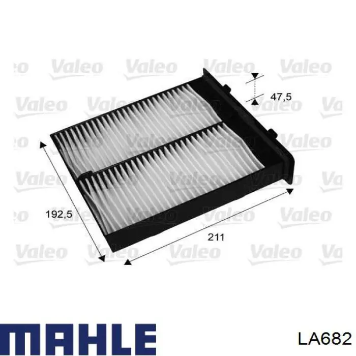 LA682 Mahle Original Внутрішньосалонний фільтр