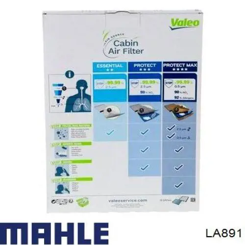 Купити LA891 Mahle Original Фільтр салону вугільний