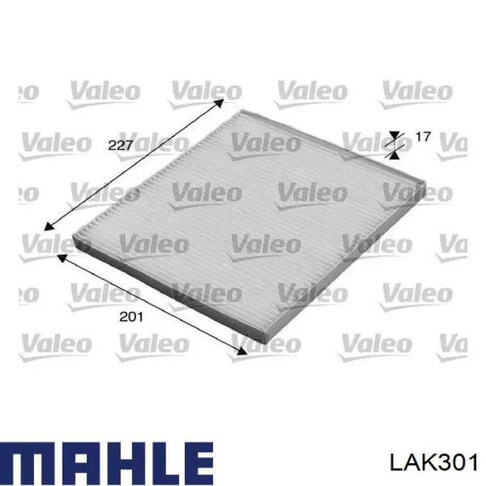 Повітряний фільтр салону Mahle Original LAK301
