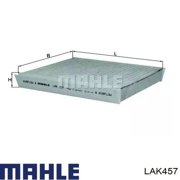 Фільтр повітряний обігрівача Mahle Original LAK457 ціна, від 4.46 USD