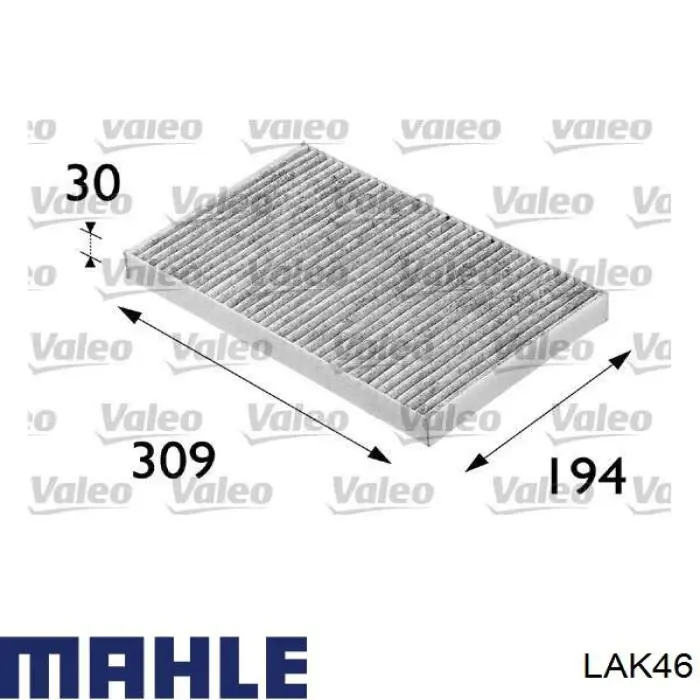 Купити LAK46 Mahle Original Фільтр салону вугільний
