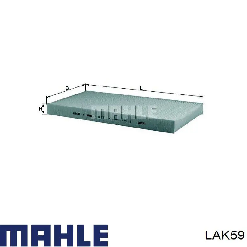 Фільтр повітряний обігрівача Mahle Original LAK59 ціна, від 12.11 USD