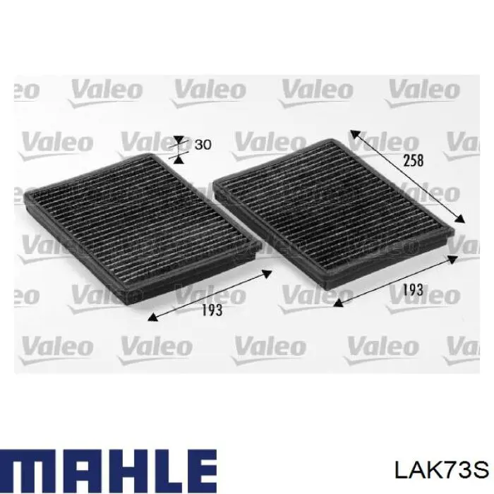 Повітряний фільтр салону Mahle Original LAK73S