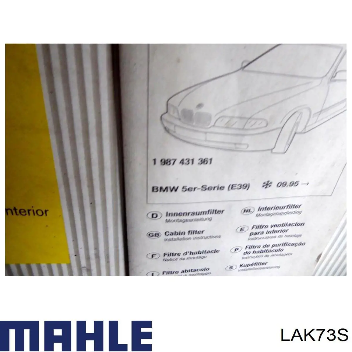 Фільтр салону LAK73S Mahle Original