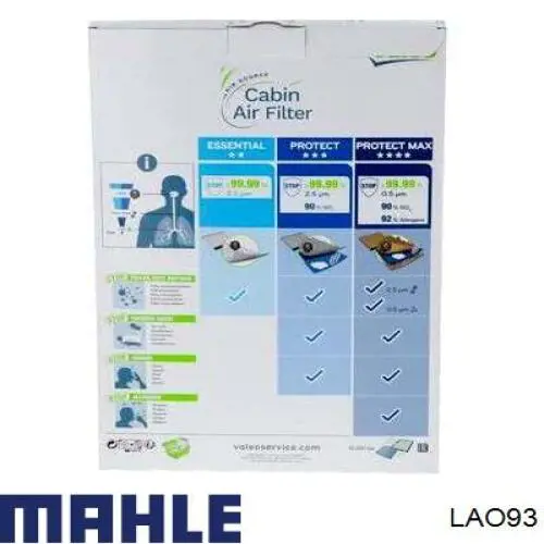 Купити LAO93 Mahle Original Фільтр салону вугільний