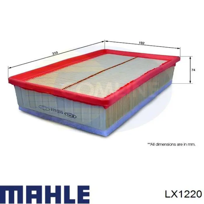 Купити LX1220 Mahle Original Автомобільний фільтр повітря