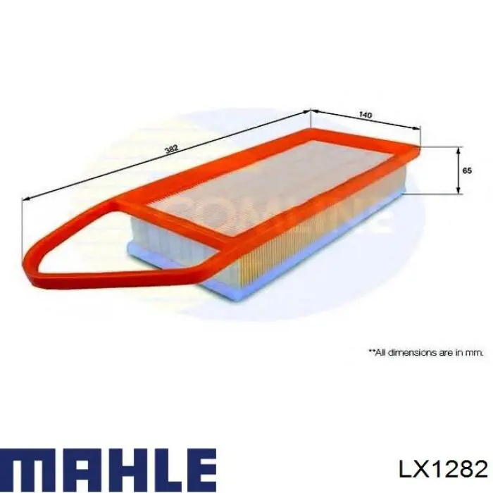 Повітряний фільтр LX1282 Mahle Original
