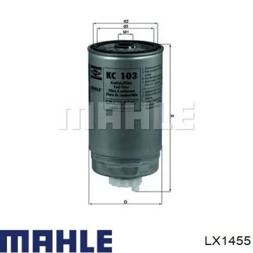 Повітряний фільтр LX1455 Mahle Original