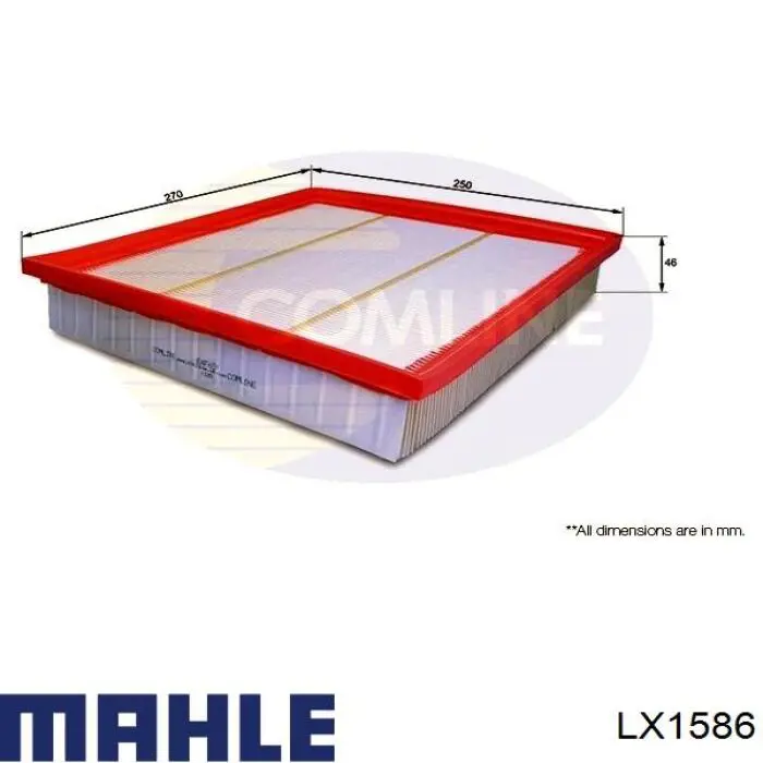 LX1586 Mahle Original фільтр повітряний