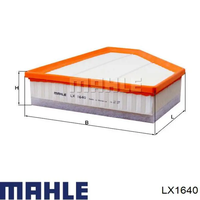 LX1640 Mahle Original фільтр повітряний