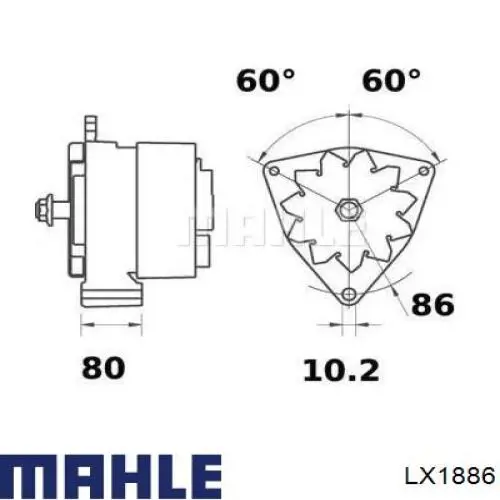 LX1886 Mahle Original фільтр повітряний
