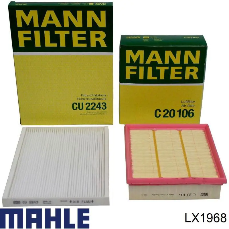 LX1968 Mahle Original Повітряний фільтр двигуна