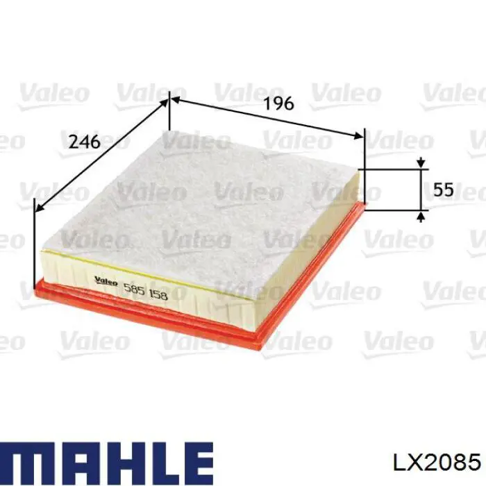 Купити LX2085 Mahle Original Автомобільний фільтр повітря