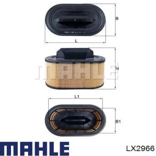 Елемент повітряного фільтра Mahle Original LX2966 ціна, від 44.59 USD