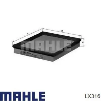 Елемент повітряного фільтра Mahle Original LX316 ціна, від 3.41 USD