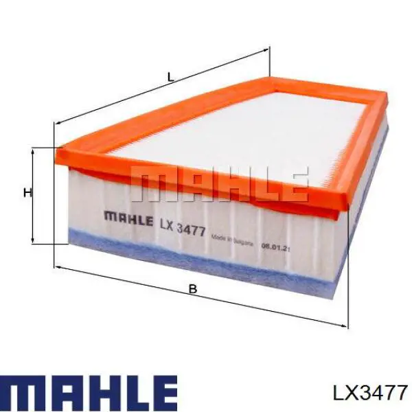 Фільтр повітряний Mahle Original LX3477
