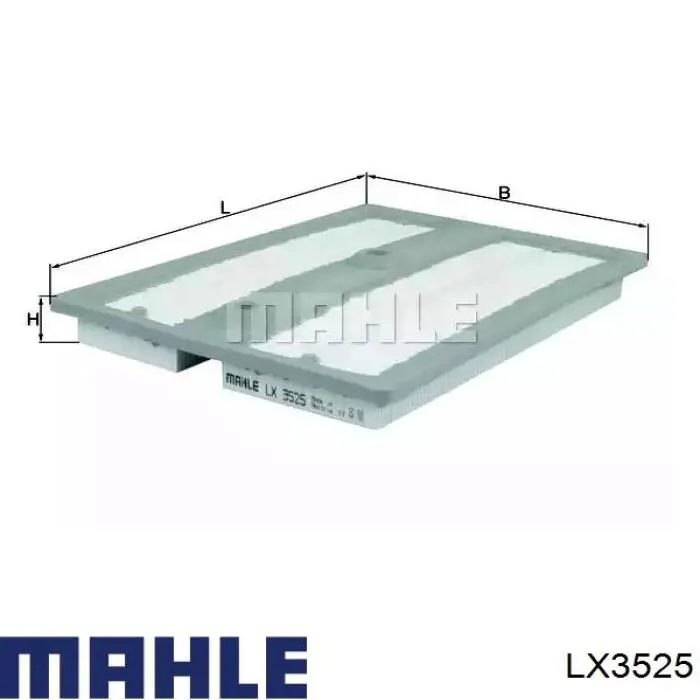 Елемент повітряного фільтра Mahle Original LX3525 ціна, від 14.62 USD