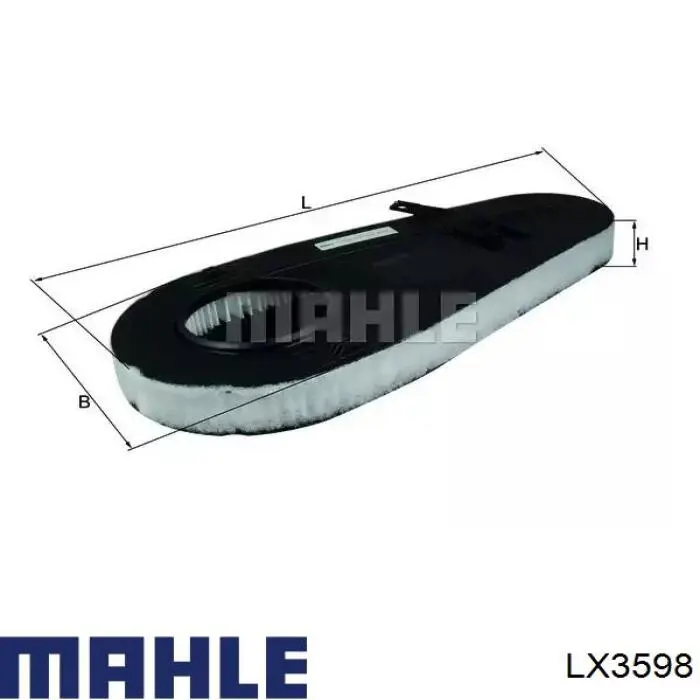Елемент повітряного фільтра Mahle Original LX3598 ціна, від 42.67 USD