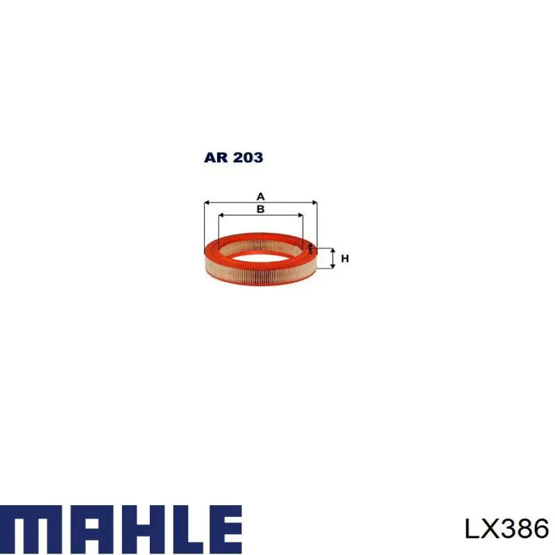 LX386 Mahle Original фільтр повітряний