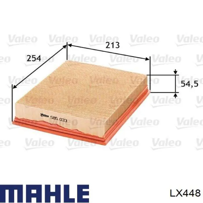 LX448 Mahle Original Повітряний фільтр двигуна