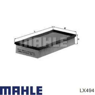 Повітряний фільтр LX494 Mahle Original