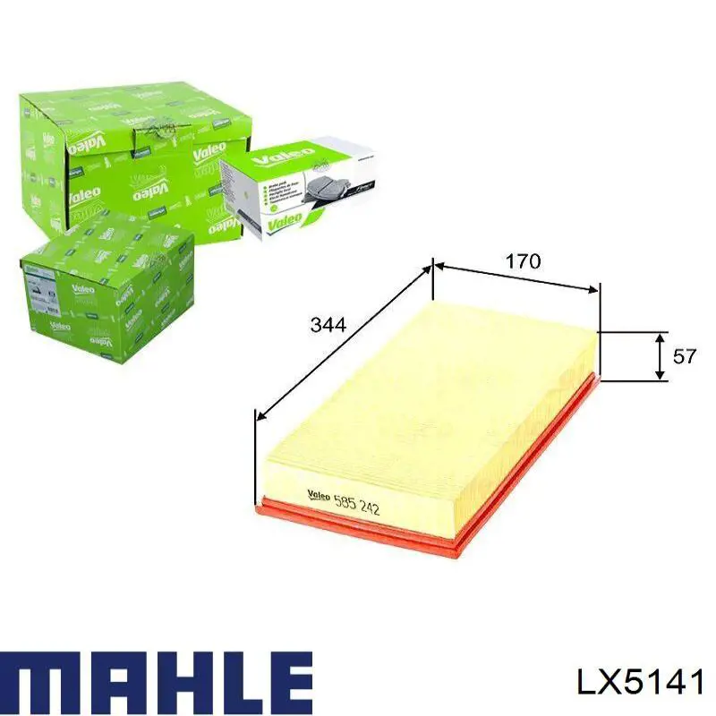 LX5141 Mahle Original Повітряний фільтр двигуна