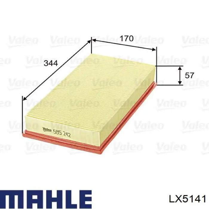 Купити LX5141 Mahle Original Автомобільний фільтр повітря