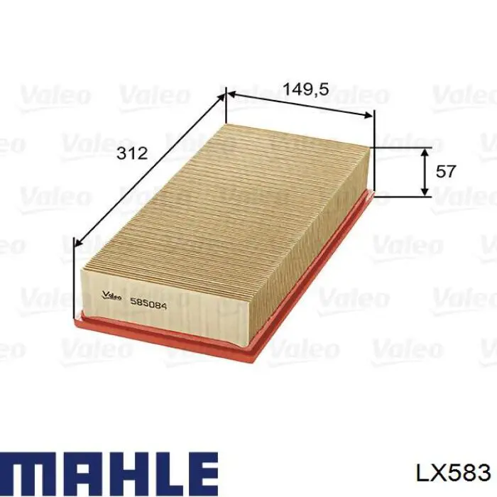 Купити LX583 Mahle Original Автомобільний фільтр повітря
