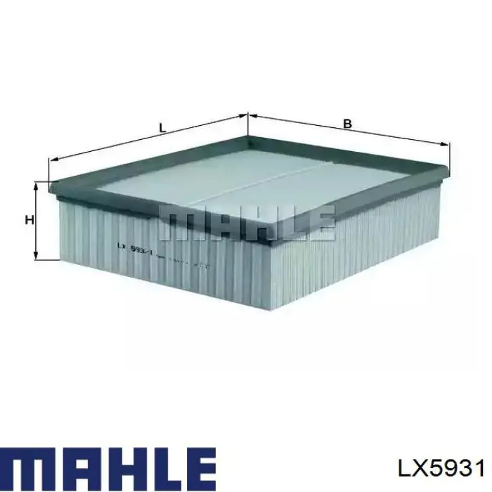 Елемент повітряного фільтра Mahle Original LX5931 ціна, від 16.86 USD