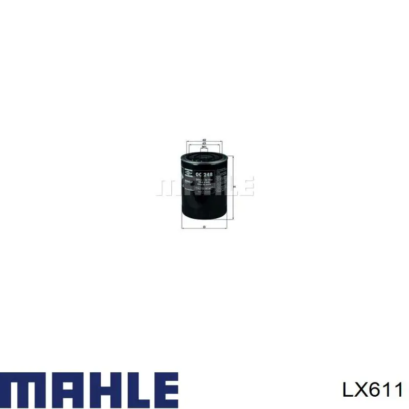 Повітряний фільтр LX611 Mahle Original