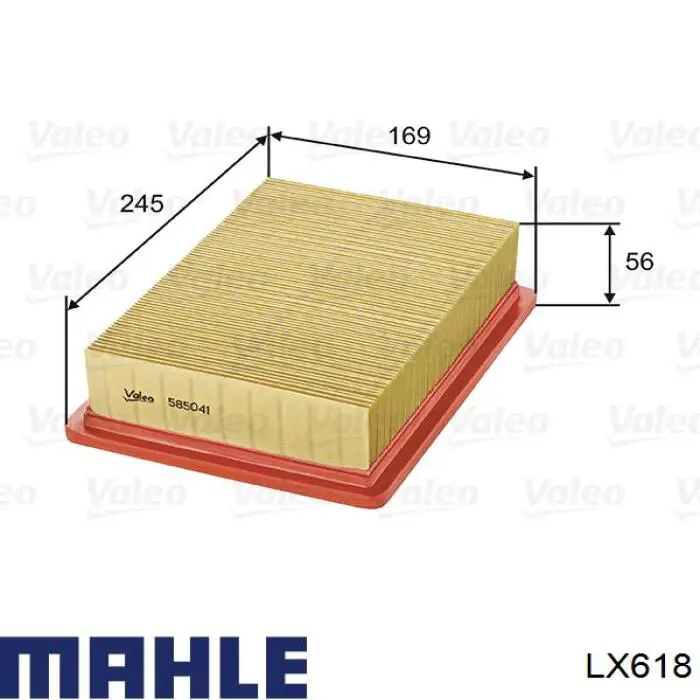 Фільтр повітряний Mahle Original LX618