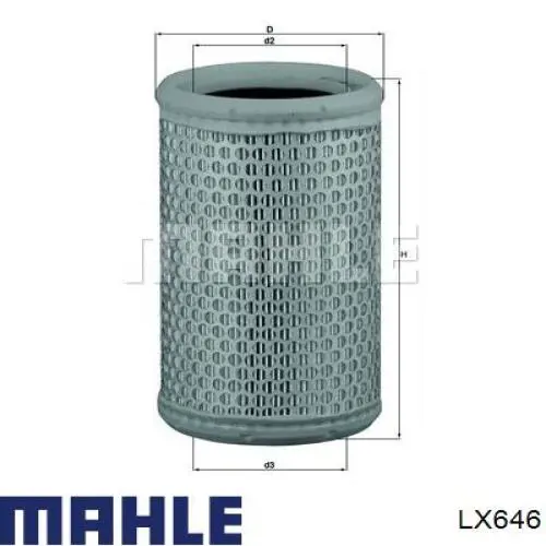 Елемент повітряного фільтра Mahle Original LX646 ціна, від 5.64 USD