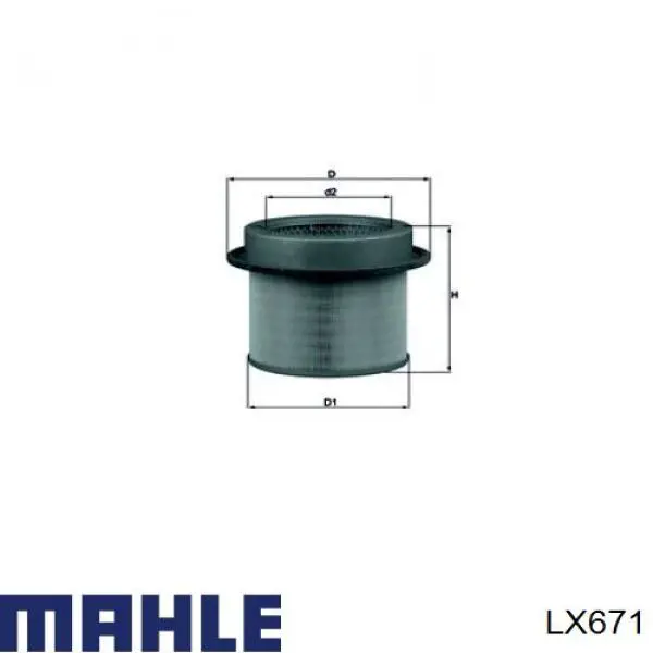 LX671 Mahle Original фільтр повітряний