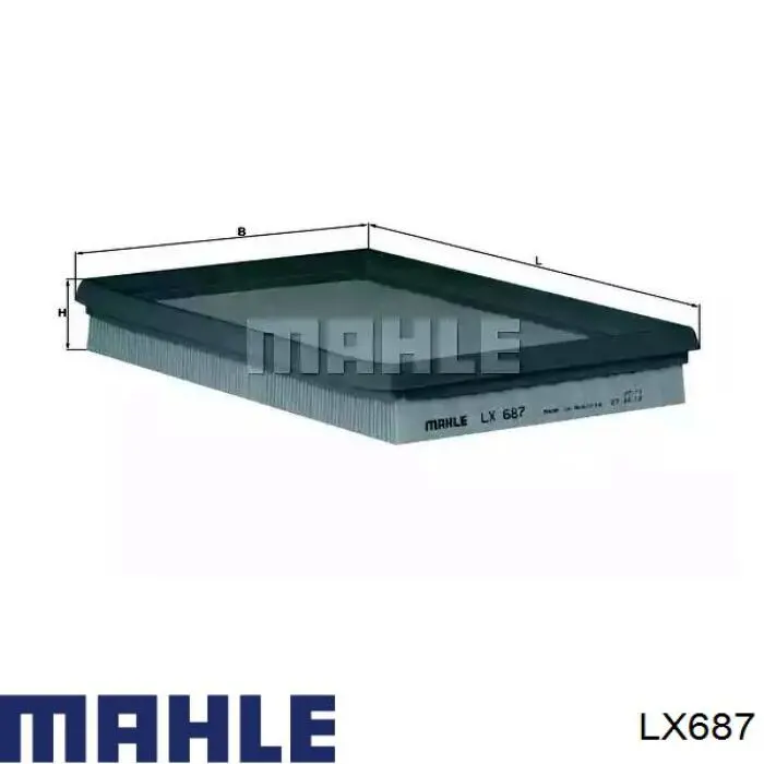 Купити LX687 Mahle Original Автомобільний фільтр повітря