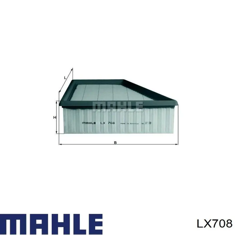 LX708 Mahle Original фільтр повітряний
