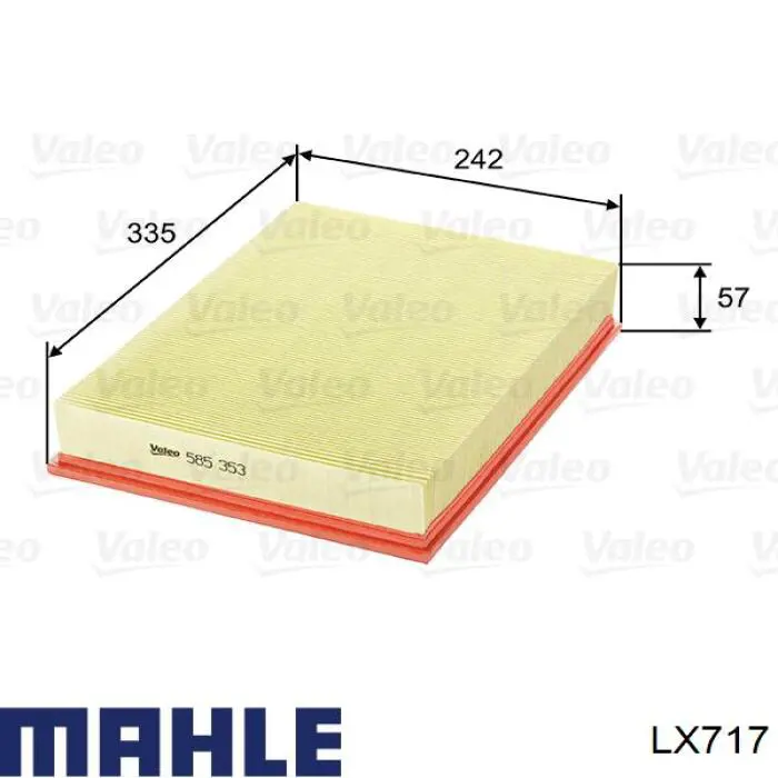 LX717 Mahle Original фільтр повітряний