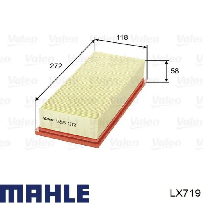 Фільтр повітряний Mahle Original LX719