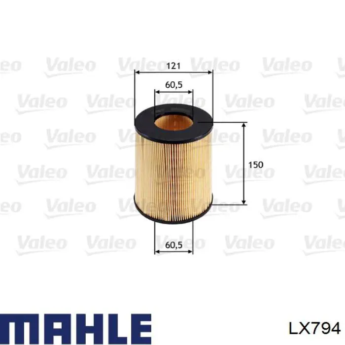 Фільтр повітряний LX794 Mahle Original