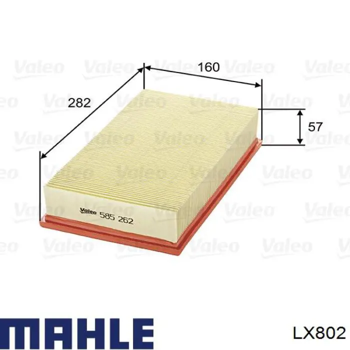 LX802 Mahle Original фільтр повітряний
