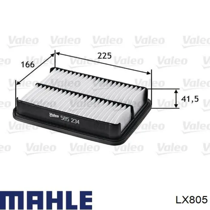 Купити LX805 Mahle Original Автомобільний фільтр повітря