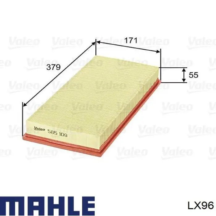 Елемент повітряного фільтра Mahle Original LX96 ціна, від 5.90 USD