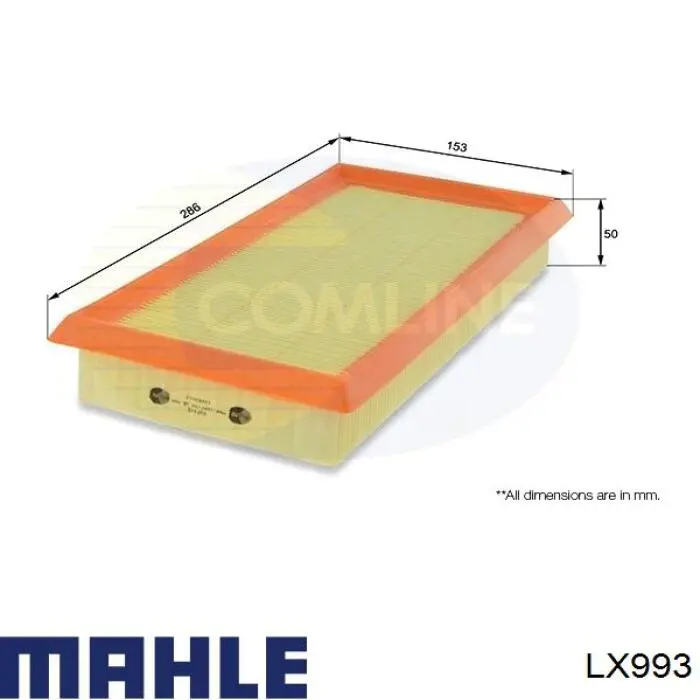 Купити LX993 Mahle Original Автомобільний фільтр повітря