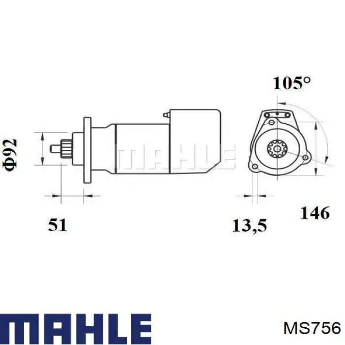 Купити MS756 Mahle Original Стартер