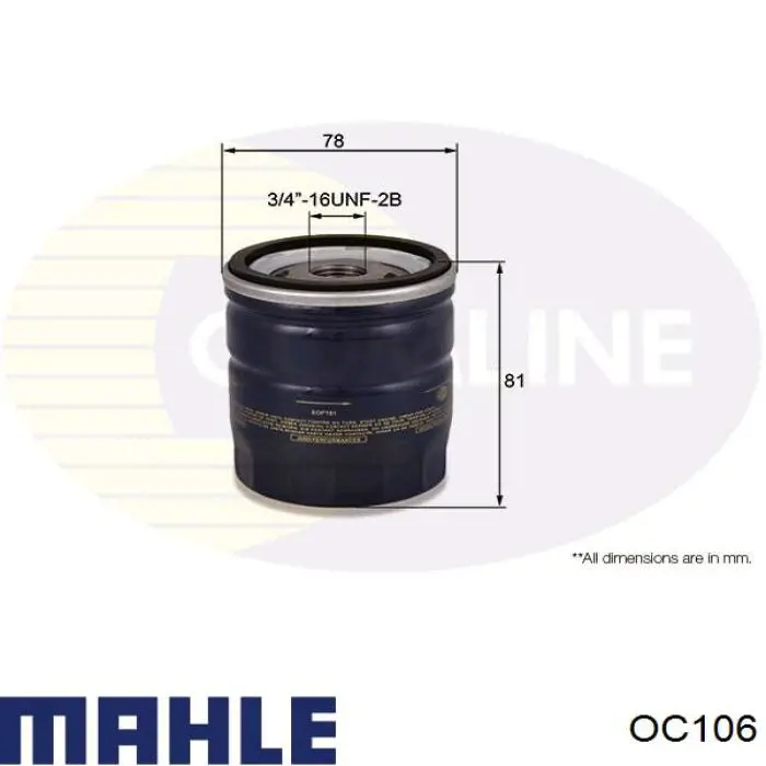 OC106 Mahle Original фільтр масляний
